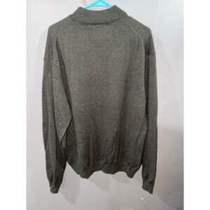 Vintage Pronto-Uomo Mens XL 100% Extra Fine Merino Wool Mock Neck Dark Gray